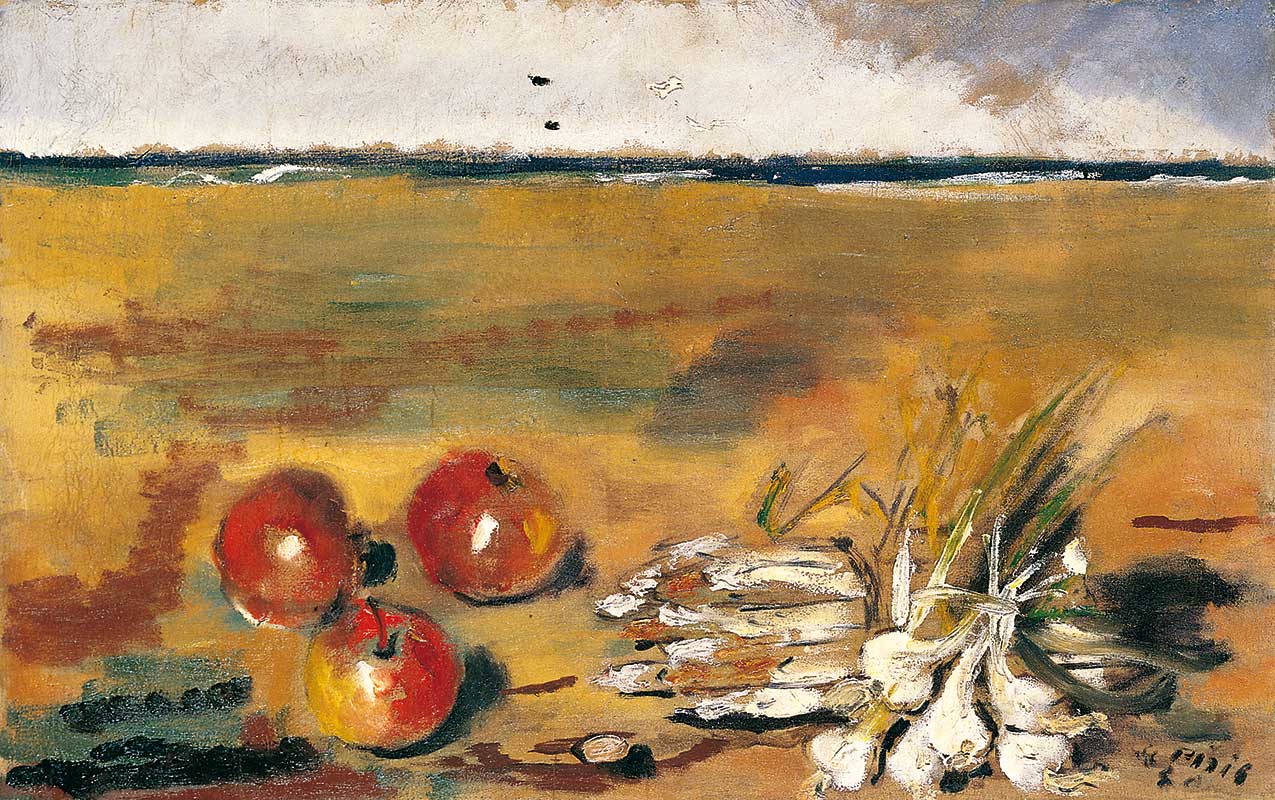 F. De Pisis, Still life with garlic, 1930