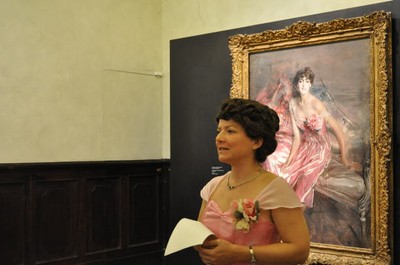 Boldini donna in rosa grande