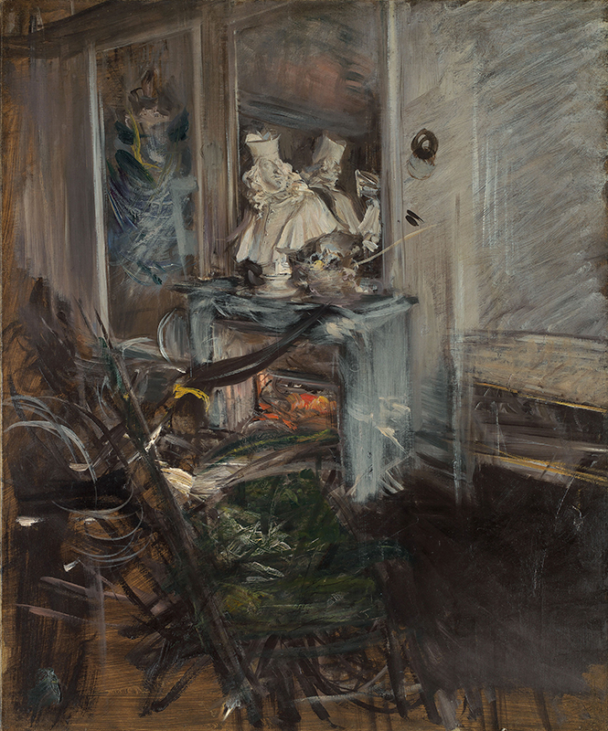 G. Boldini, Il cardinale del Bernini nella camera del pittore, c. 1899