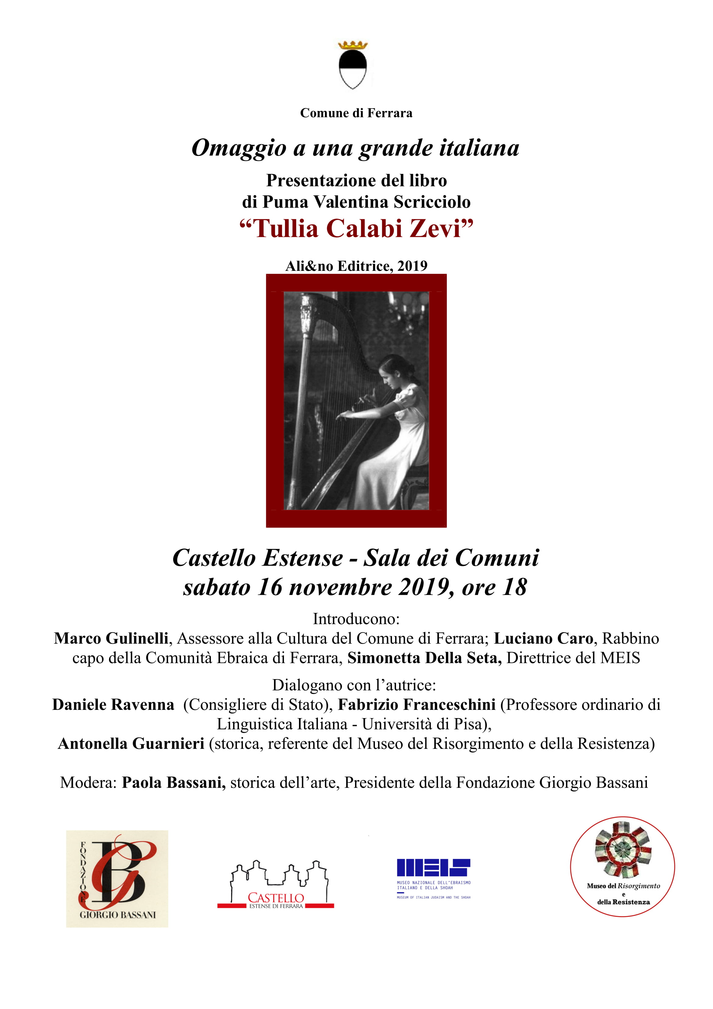 Presentazione del libro di Puma Valentina Scricciolo “Tullia Calabi Zevi”