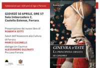Presentazione del nuovo libro di  ROBERTA IOTTI "Ginevra d'Este, la principessa ornata di ginepro"